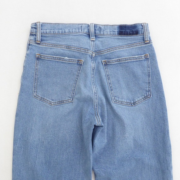Abercrombie Fitch The Mom High Rise Light Wash Denim Jeans Womens Size 27 / 4R - Picture 4 of 10